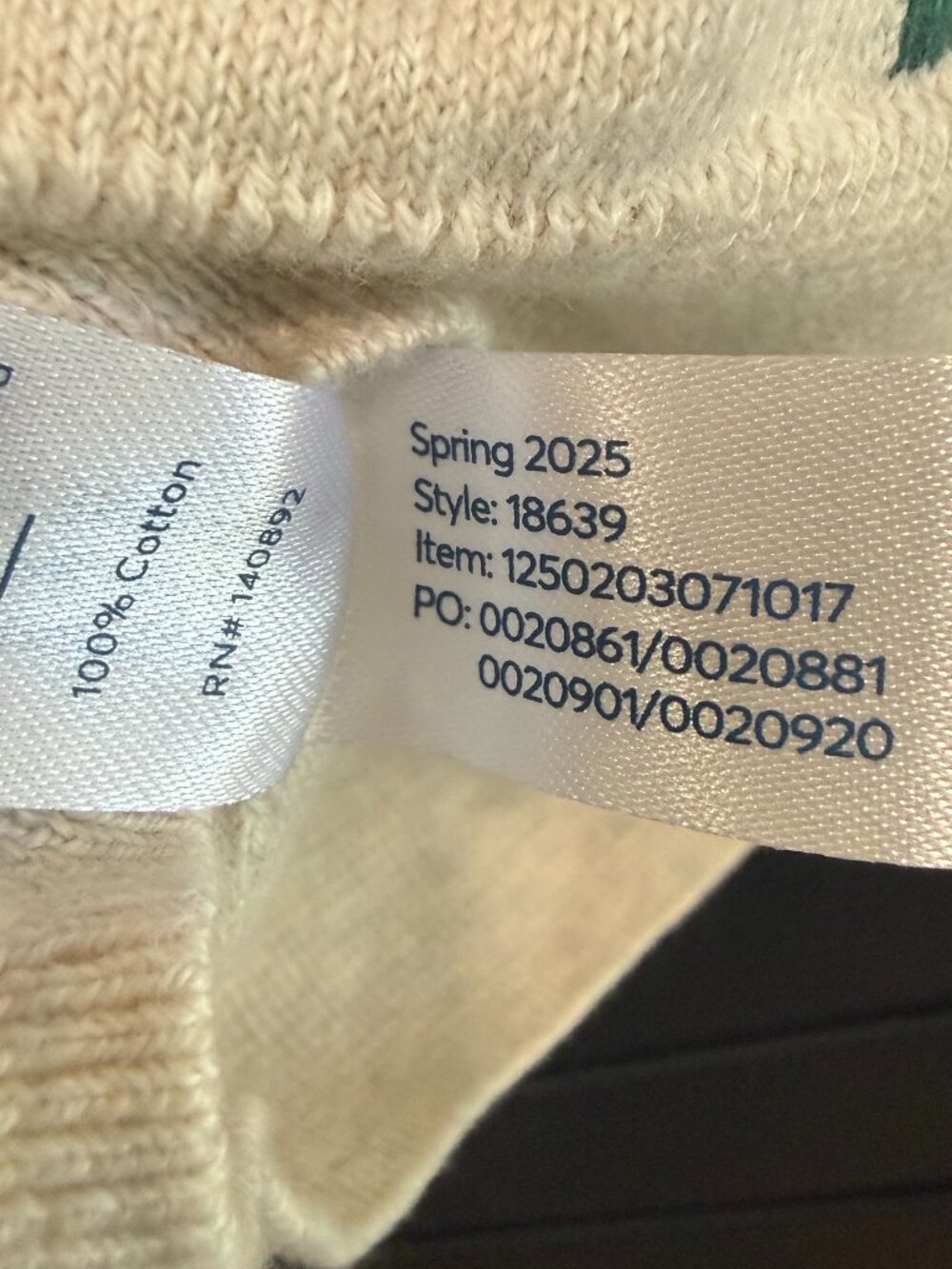 Marine Layer Sweater - Palms. LIKE NEW - Picture 7 of 11